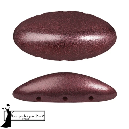 Athos 3D 3 trous® par Puca® 20x10 mm - Cherry Metallic Mat x1
