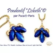 Athos 3D 3 trous® par Puca® 20x10 mm - Dark Lilac Metallic Mat x1