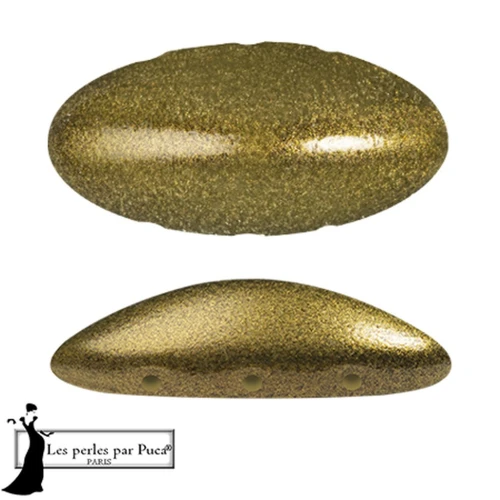 Athos 3D 3 trous® par Puca® 20x10 mm - Gold Metallic Mat x1