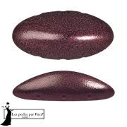 Athos 3D 3 trous® par Puca® 20x10 mm - Old Red Metallic Mat x1