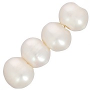 Perles d'eau douce rondes 10 mm - gros trou 3 mm - Grade A+ - Blanc nacré x4|raw }}
