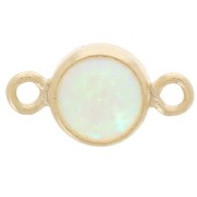 Intercalaire rond 4.6 mm imitation Mint Opal - Gold filled (or laminé) x1|raw }}