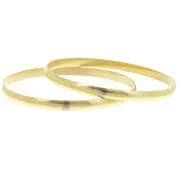 Bracelet jonc 65x5 mm - Laiton brut x1