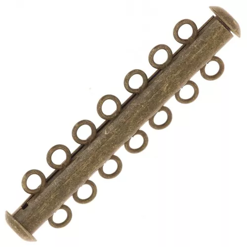 Fermoir 7 rangs coulissant 41 mm - Bronze x1