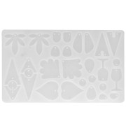 Moule silicone pour réaliser pendentifs et intercalaires en résine - Transparent