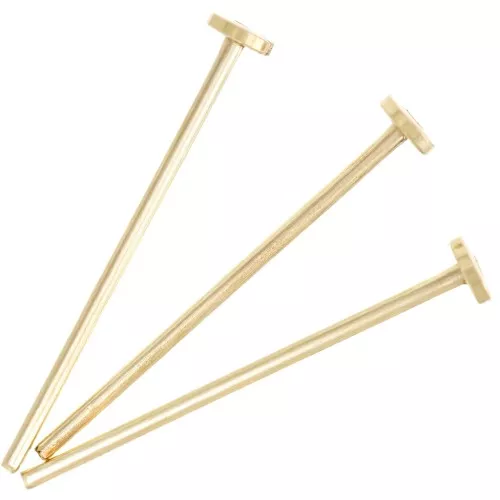 Clous tête plate 20x0.8 mm souple - Doré à l'or fin x20