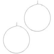 Créoles à décorer 30 mm - Fil 0.7 mm - Argenté x2