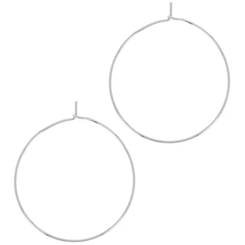 Créoles à décorer 30 mm - Fil 0.7 mm - Argenté x2