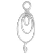 Pendentif intercalaire ovales évidé 18x6.5 mm - Argent 925 x1|raw }}