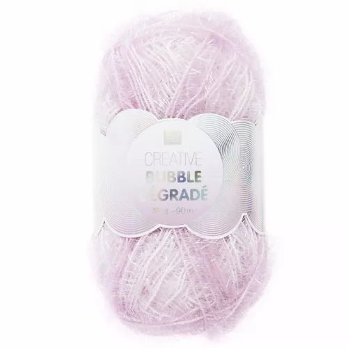 Creative Bubble - Fil à crocheter pour éponge tawashi - Dégradé Lilas clair x1