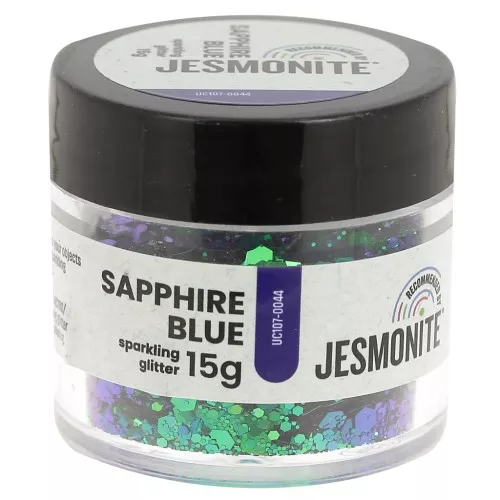 Paillettes en flacon - Jesmonite - Bleu Saphir x15g
