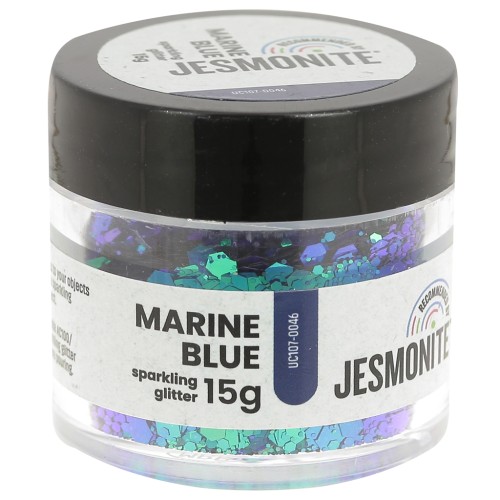 Paillettes en flacon - Jesmonite - Bleu Marine x15g