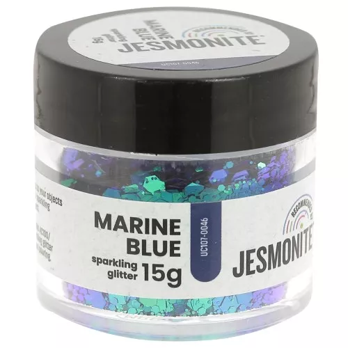 Paillettes en flacon - Jesmonite - Bleu Marine x15g