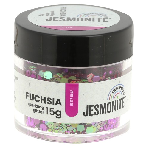 Paillettes en flacon - Jesmonite - Fuchsia x15g