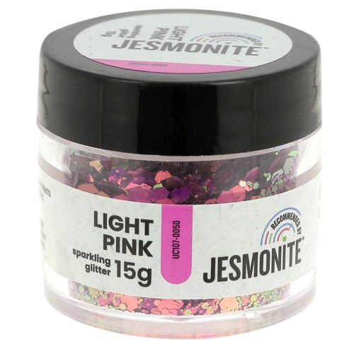 Paillettes en flacon - Jesmonite - Rose Clair x15g