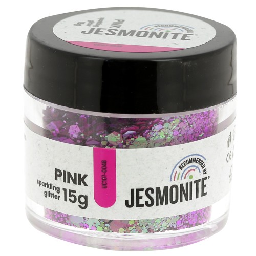 Paillettes en flacon - Jesmonite - Rose x15g