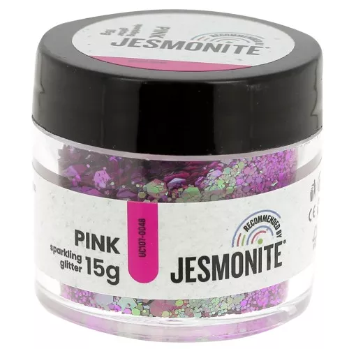 Paillettes en flacon - Jesmonite - Rose x15g