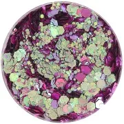 Paillettes en flacon - Jesmonite - Rose x15g