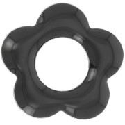 Pendentifs fleur 18 mm en métal et résine époxy - Noir x4|raw }}