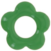 Pendentifs fleur 18 mm en métal et résine époxy - Vert x4|raw }}