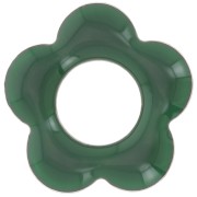 Pendentifs fleur 18 mm en métal et résine époxy - Vert sapin x4|raw }}