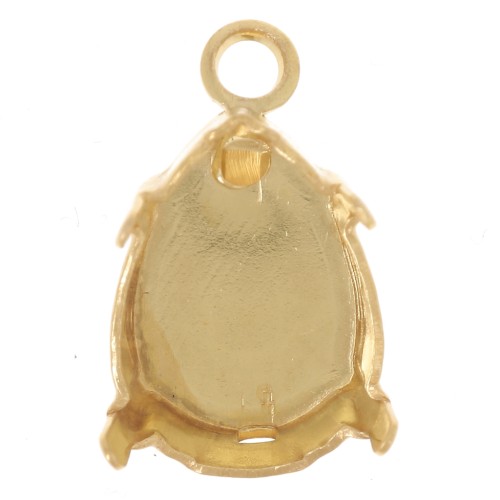 Serti griffe pendentif pour cabochon PureCrystal 4320 14x10 mm - Doré x1