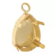 Serti griffe pendentif pour cabochon PureCrystal 4320 14x10 mm - Doré x1