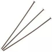 Clous tête plate 40x0.7 mm - Fabrication Européenne - Cuivré vieilli x25