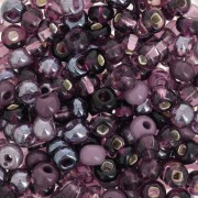 Perles rocailles Preciosa  6/0 4 mm - Mix Violet x20g