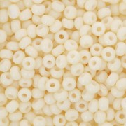 Perles rocailles Preciosa  8/0 3 mm - Solgel - Beige Dyed Chalkwhite x20g
