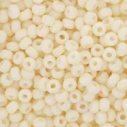Perles rocailles Preciosa  8/0 3 mm - Solgel - Beige Dyed Chalkwhite x20g