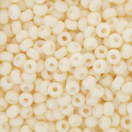 Perles rocailles Preciosa  8/0 3 mm - Solgel - Beige Dyed Chalkwhite x20g