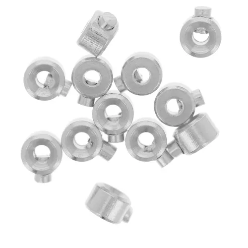 Perles rondelles à écraser 3x2 mm - 2 en 1 - Placage argent fin vieilli x4