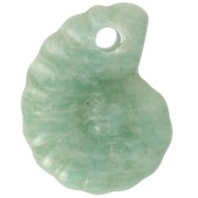 Pendentif coquillage spirale 20x16 mm en pierre gemme - Amazonite x1