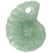 Pendentif coquillage spirale 20x16 mm en pierre gemme - Amazonite x1