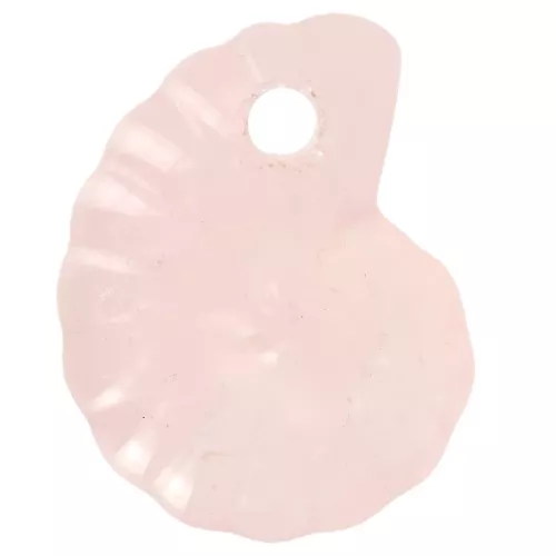 Pendentif coquillage spirale 20x16 mm en pierre gemme - Quartz Rose x1