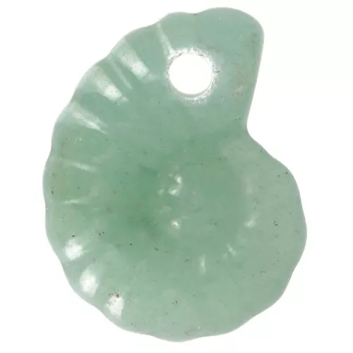 Pendentif coquillage spirale 20x16 mm en pierre gemme - Aventurine x1