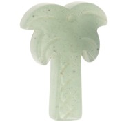 Pendentif palmier 28x22 mm en pierre gemme - Aventurine x1