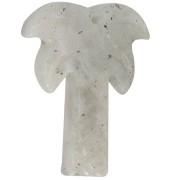 Pendentif palmier 28x22 mm en pierre gemme - Labradorite x1|raw }}