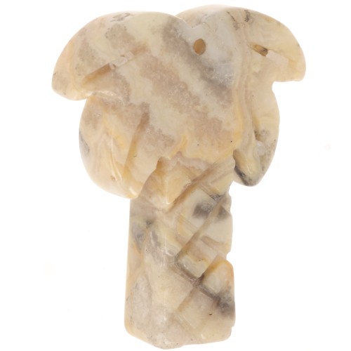 Pendentif palmier 28x22 mm en pierre gemme - Agate crazy x1