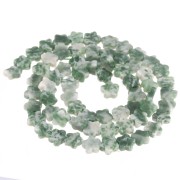 Perles fleur 6 mm en pierre gemme - Quartzite vert x 38cm|raw }}