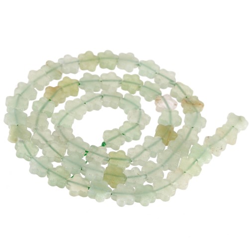 Perles fleur 6 mm en pierre gemme - Jade x 38cm