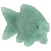 Pendentif poisson 20x31 mm en pierre gemme - Aventurine x1