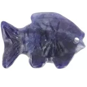Sodalite - Pendentif poisson 20x31 mm en pierre gemme - Sodalite x1 Pendentif poisson 20x31 mm en pierre gemme - Sodalite x1