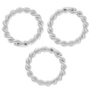 Anneau fermé rond torsadé 9x1.6 mm - Argent 925 x1