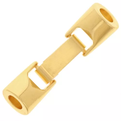 Fermoir crochet en métal pour cordon 5 mm - Doré à l'or fin x1