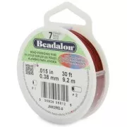 Fil Cablé 7 brins 0.38 mm - Beadalon - Rouge x9,2 m