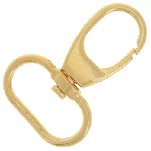 Porte clés mousqueton 39 mm - Doré à l'or fin x1