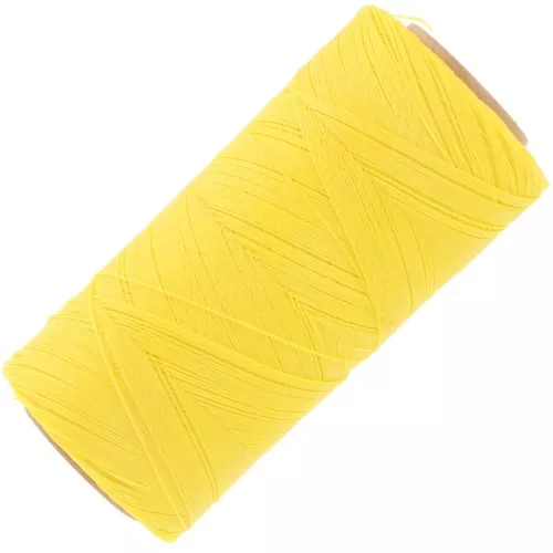 Bobine de fil ciré Linhasita pour micro macramé 0.35 mm - Yellow (37) x448m