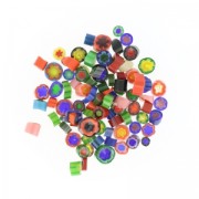 Assortiment de millefiori Murano 5/10 mm Transparent x 50g